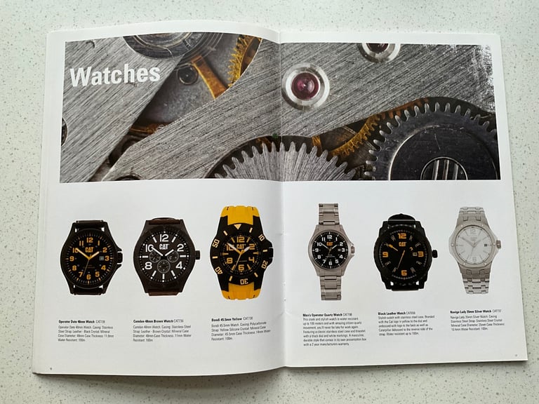 CAT Caterpillar Finning Brand Addition Merchandise Catalogue 2017, Clothes, Watches, Bags, Footwear