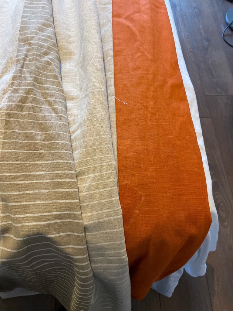 Curtains beige orange 