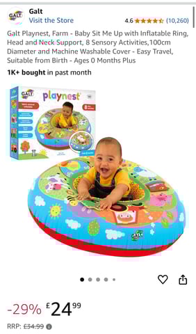 Playnest- Baby Sit Me Up Inflatable Ring in Castle Cary