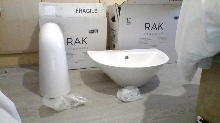 Rak morning wall hung sink 500mm with half pedestal