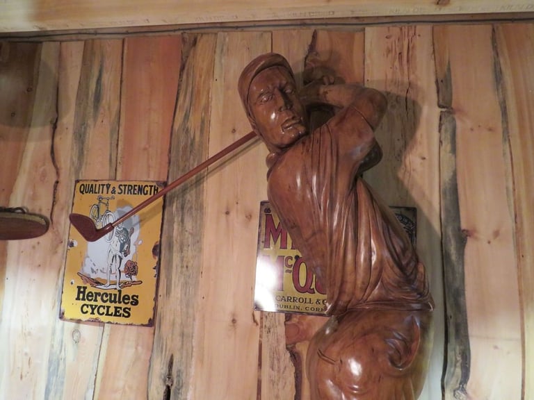 Larger Than Life Teak Golfer  (8'3")
