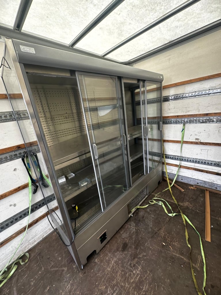 Commercial drinks fridges sliding doors like new cafe shop restaurant 