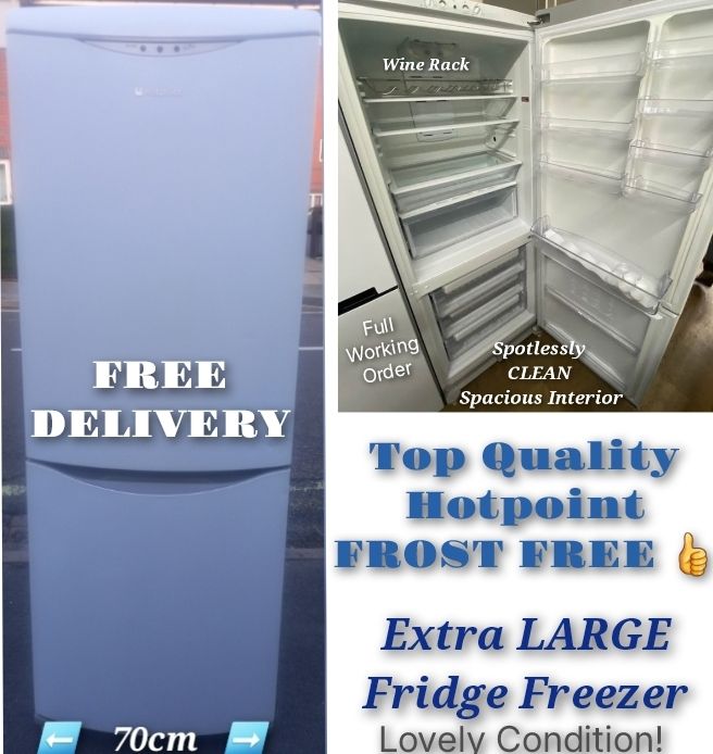 FROST FREE Hotpoint Extra LARGE Fridge Freezer ~ DELIVERED 🚚
