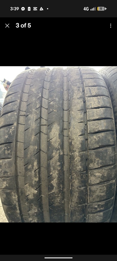2x 275 30 21 Used Michelin Pilot sport 4s 98Y 5123 DOT CODE 6mm+ Tread