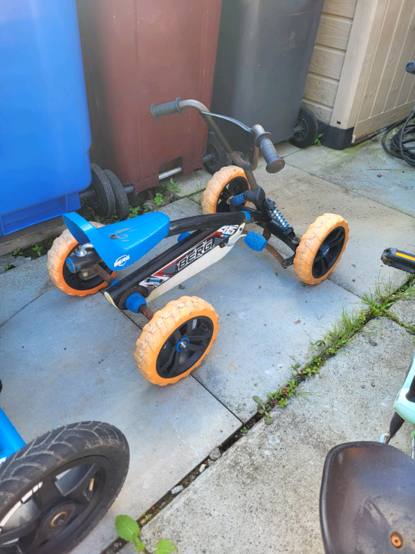 Berg Buzzy Nitro Kids/Children's Pedal Go Kart 2-in-1 Orange/Blue