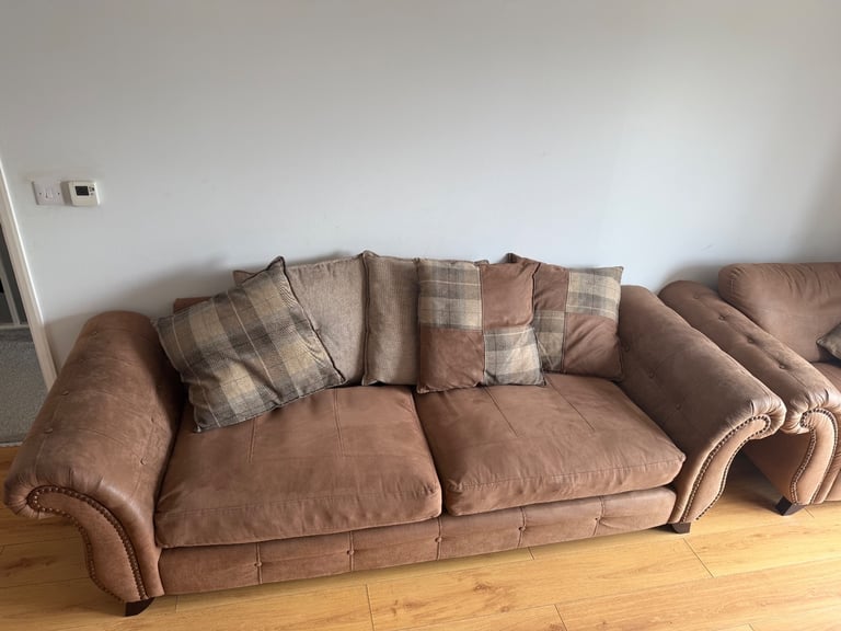 image for Large four seater sofa and armchair