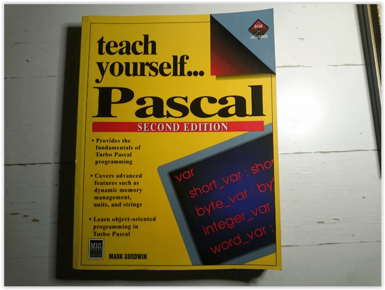 image for Teach Yourself Pascal [Second Edition] Mark Goodwin 1994 Book With 5 Inch Floppy Disk .pas