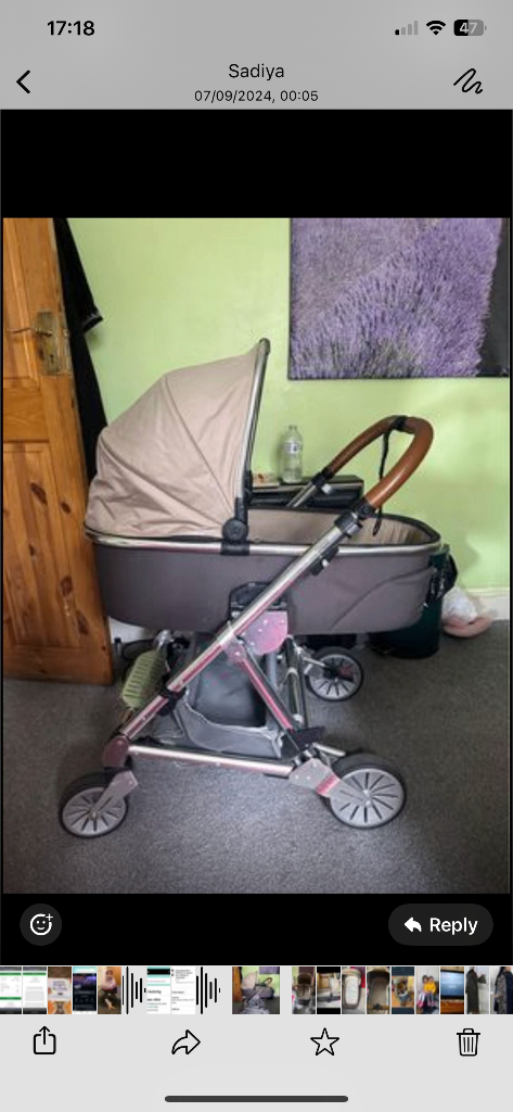 image for Mamas and papas carry cot and sachet 