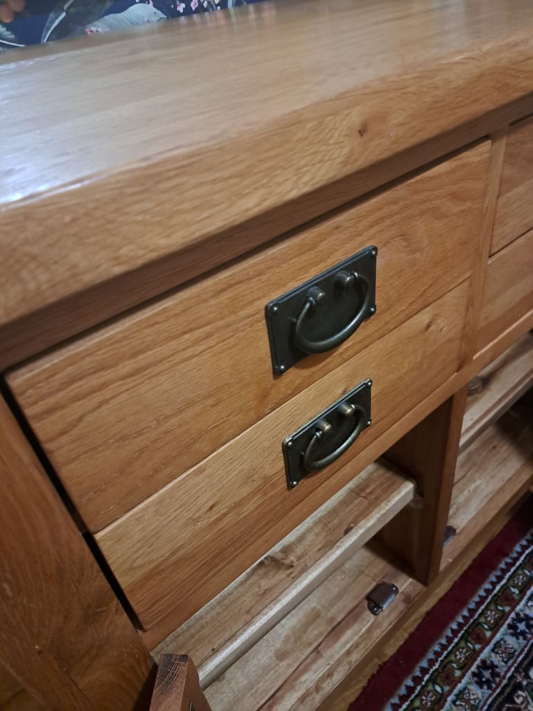 Solid oak sideboard 100cm 90cm 55cm 