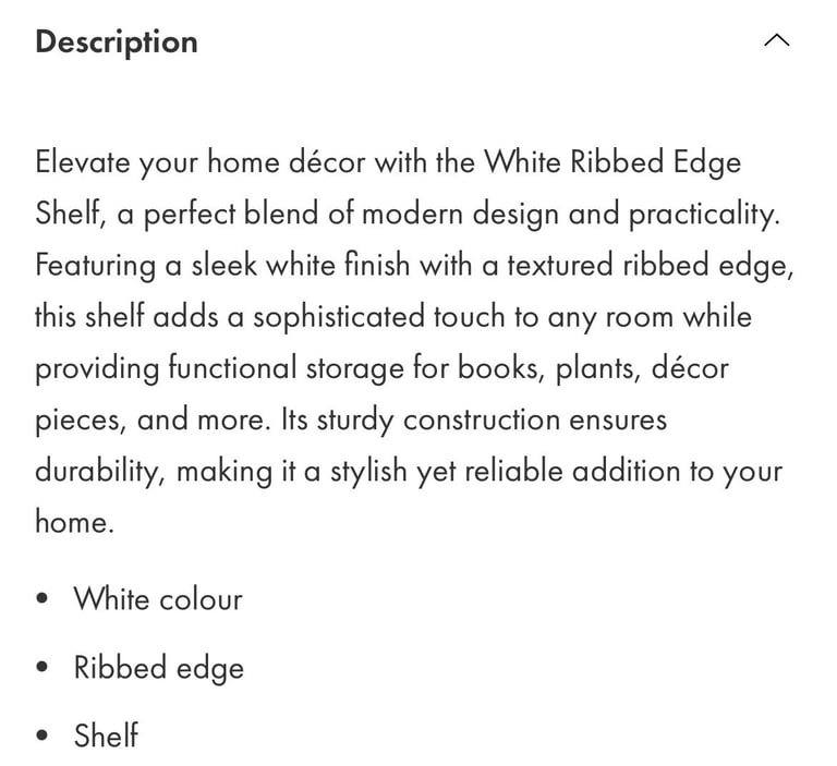 Shelf x 2 - ribbed edge