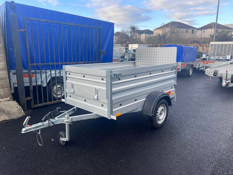 image for BRAND NEW 6FT X 4FT SINGLE AXLE DOUBLE BROADSIDE TRAILER WITH RAMP