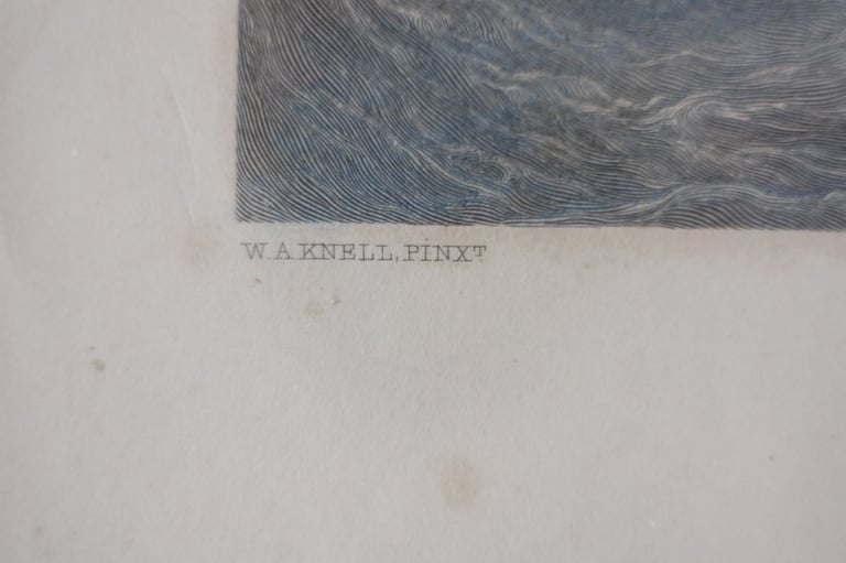 Antique Maritime print/etching After William Adolphus Knell