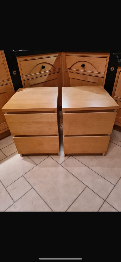 image for Malm bedside cabinets 