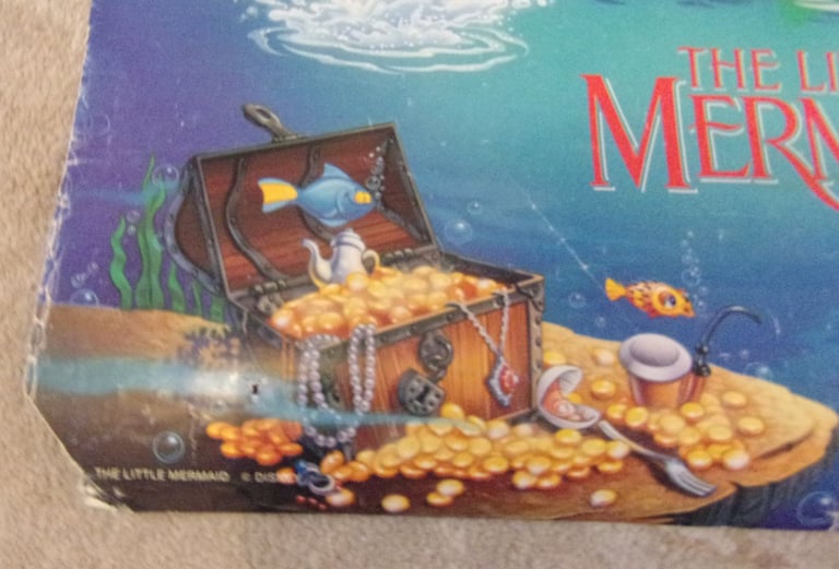 Disney the little mermaid 1990's vintage poster 23.5" X 16.5"