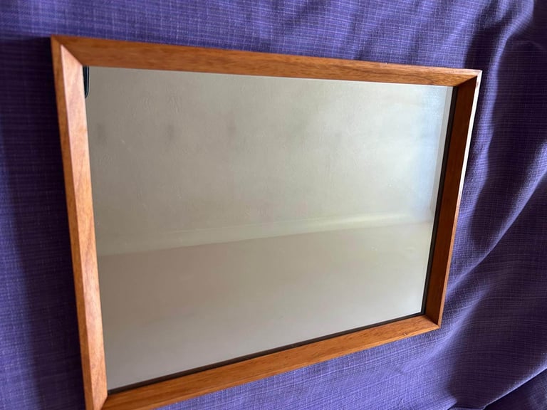 MID CENTURY ROWLEY TEAK WALL MIRROR 43 x 33 cm collection SO18 or PO9 area