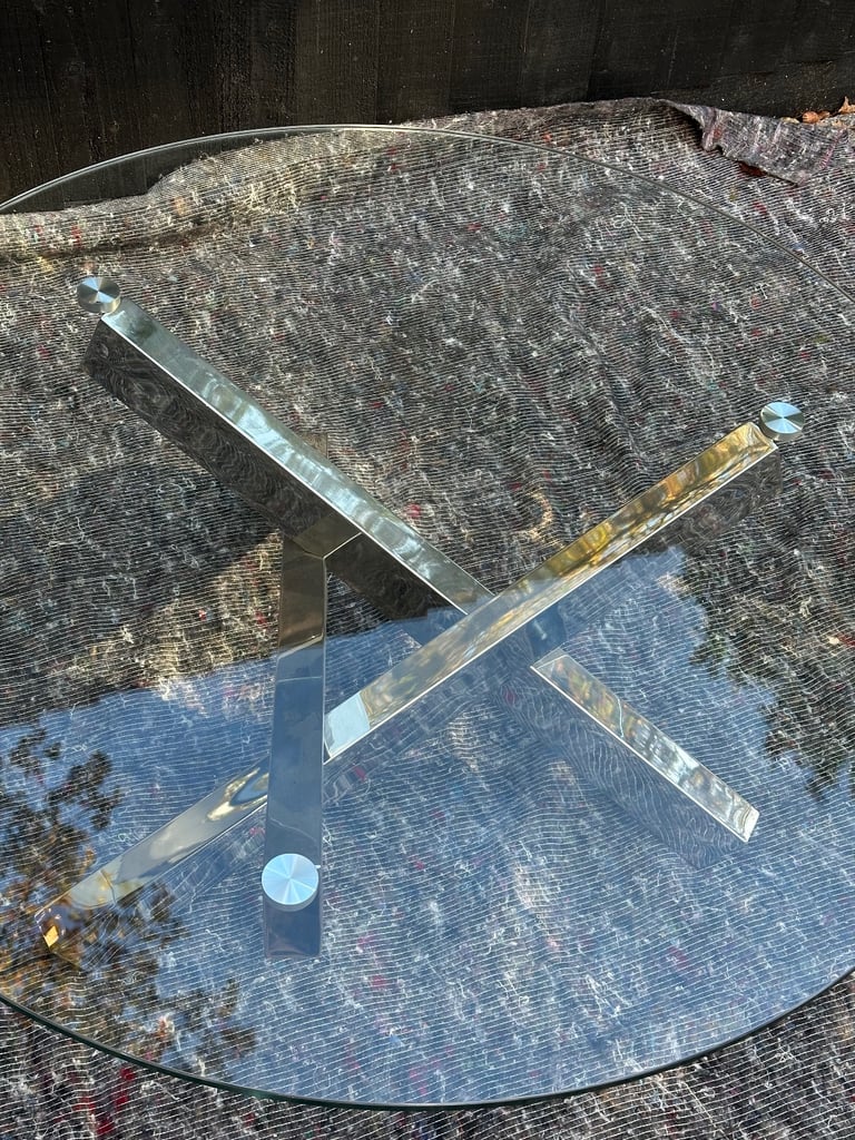 Tivoli Coffee Table (Kesterport) Glass and Metal