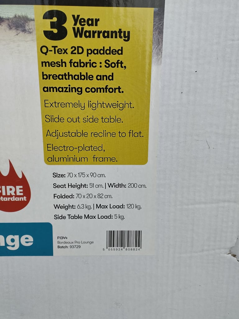 Reduced Quest elite Sun lounger new boxed 