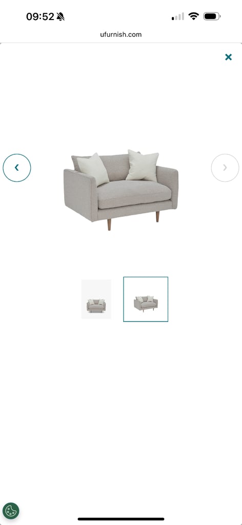 Barker and Stonehouse Levico Snuggler chair boucle mink