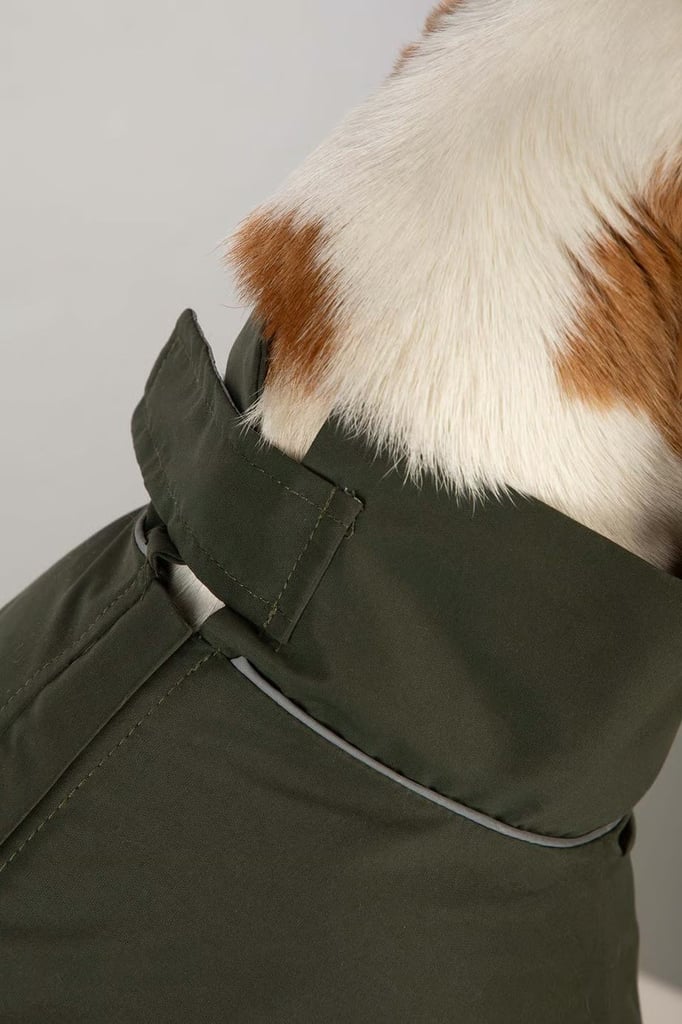 Rydale Yapham Waterproof Dog Raincoat - Dark Khaki Size Small