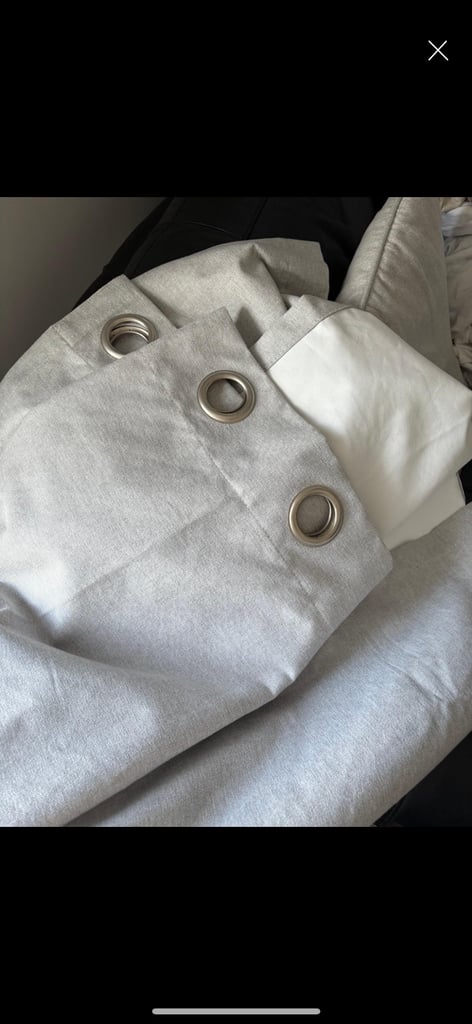 image for Light grey 66x90 curtains Dunelm 