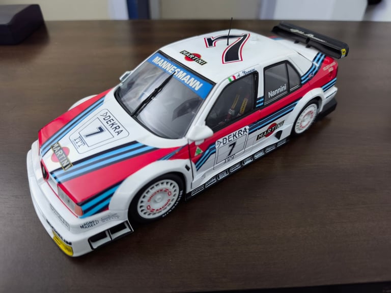 image for UT 1/18 Scale Alfa Romeo 155 V6 Ti #7 Nannini Martini diecast model car