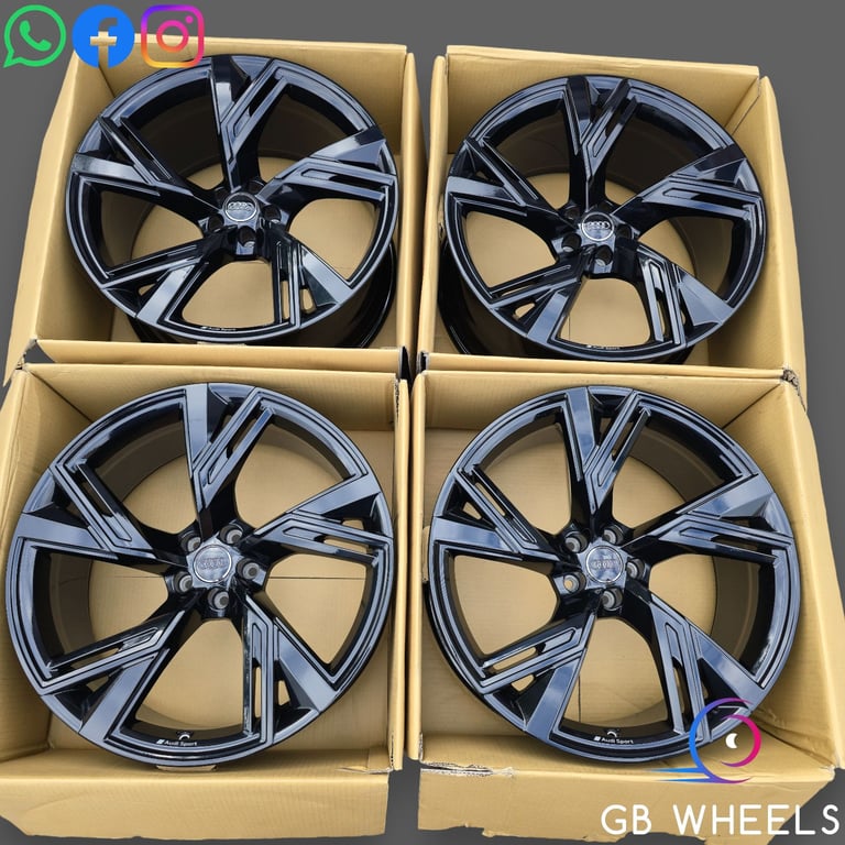 Genuine Audi RS6 RS7 Sport 22" Alloy Wheels Black Edition 4K0601025BL Vorpsrung