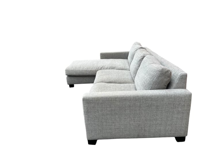 Delivery Available - Grey DFS Corner Sofa