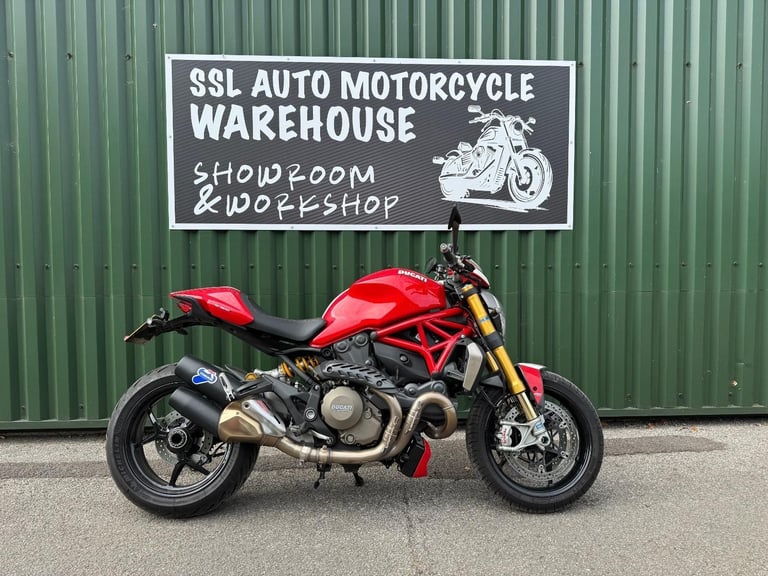 Ducati Monster 1200S White Stripe 2015 Red 23k Full Ducati History Ohlins