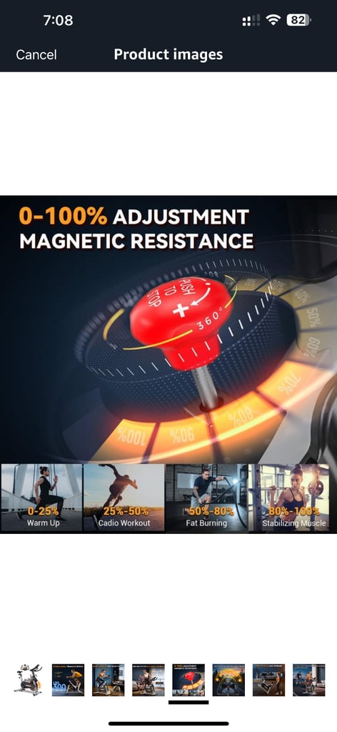 Exercise Bike, Indoor Cycling Bike/Stationary Bike for Home, Indoor Bike with Silent Belt