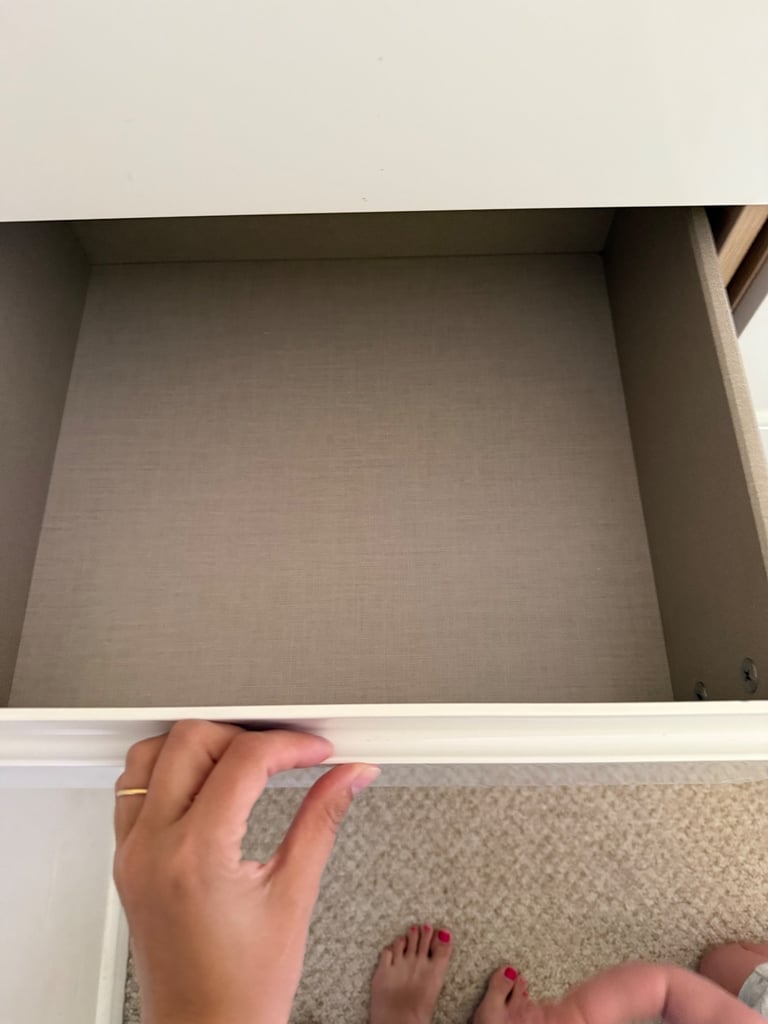 2x White Gloss Tall Drawers – £80