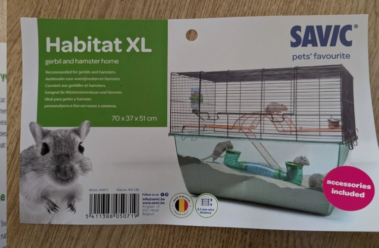 Savic XL Hamster/Gerbil cage and accessories 