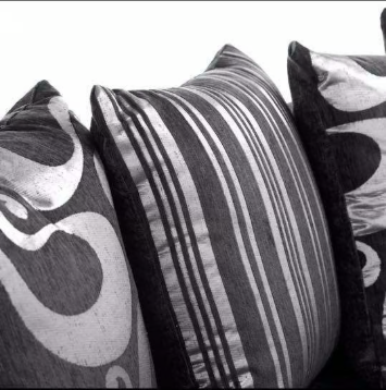 Shannon High Quality Chenille Fabric Corner Sofa - Black with Grey