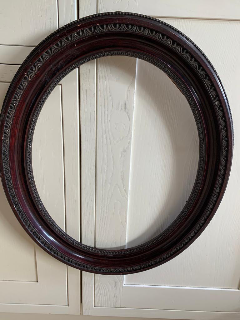 Old picture frames(oval mahogany)
