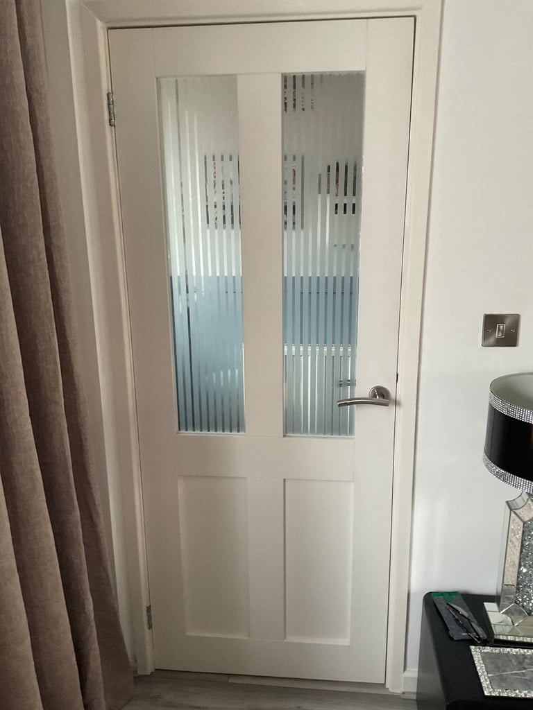 Internal white doors.