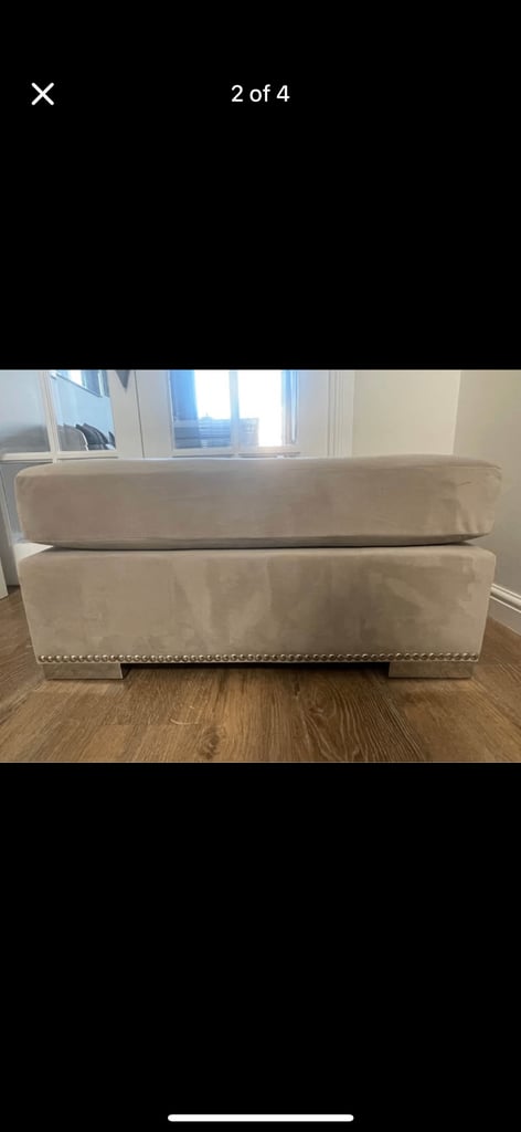 image for Champagne foot stool as new 