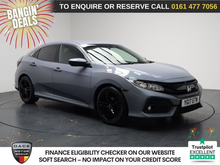 2017 Honda Civic 1.0 VTEC Turbo SR Hatchback 5dr Petrol CVT Euro 6 (s/s) (129 ps) Hatchback Petro...