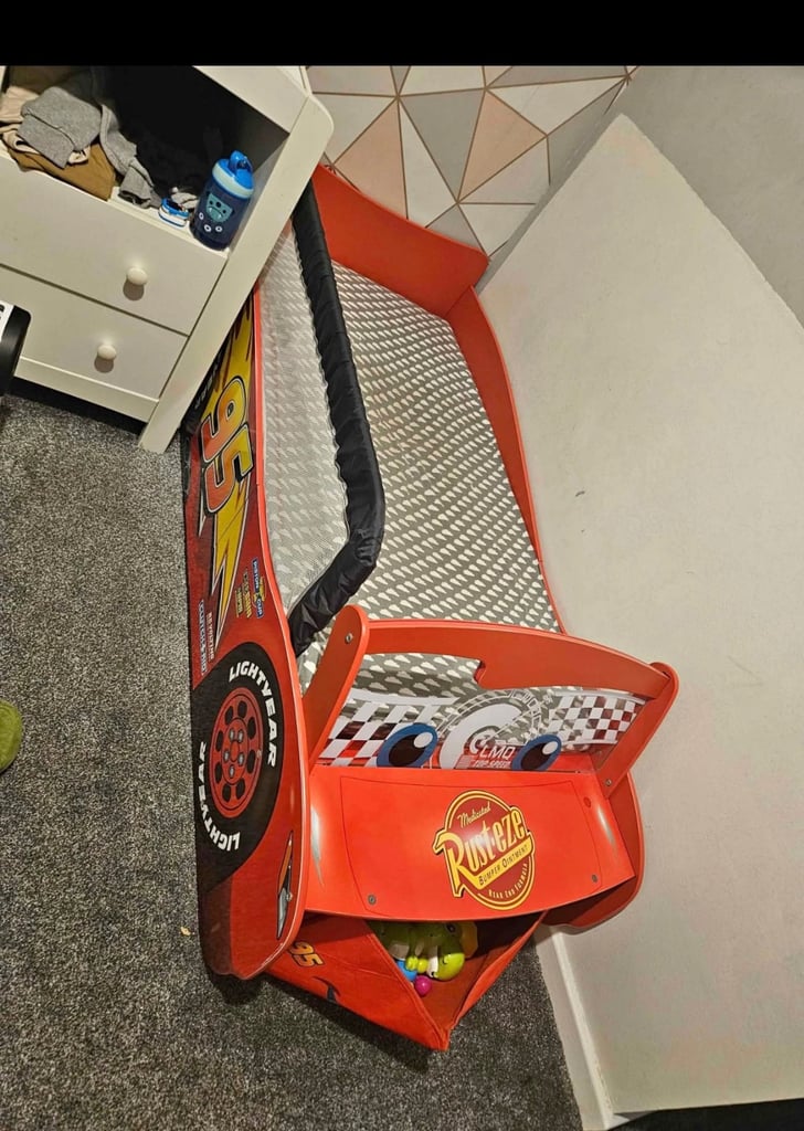 image for Kids car bed and mattress 