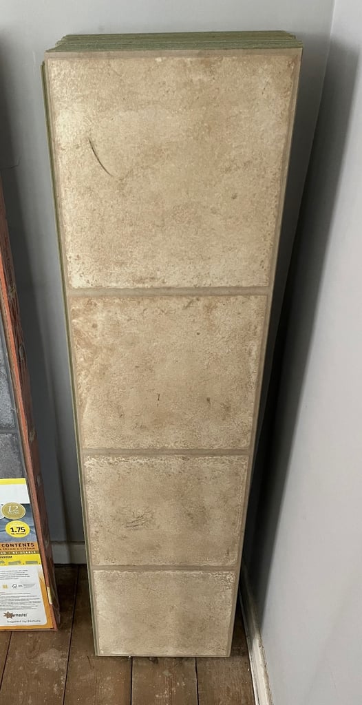 SOLD Tile Loc laminated flooring in cream