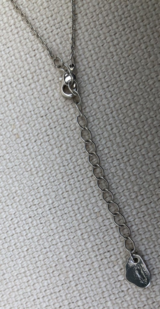 Estella Bartlett silver plated chain and disc VGC ONO