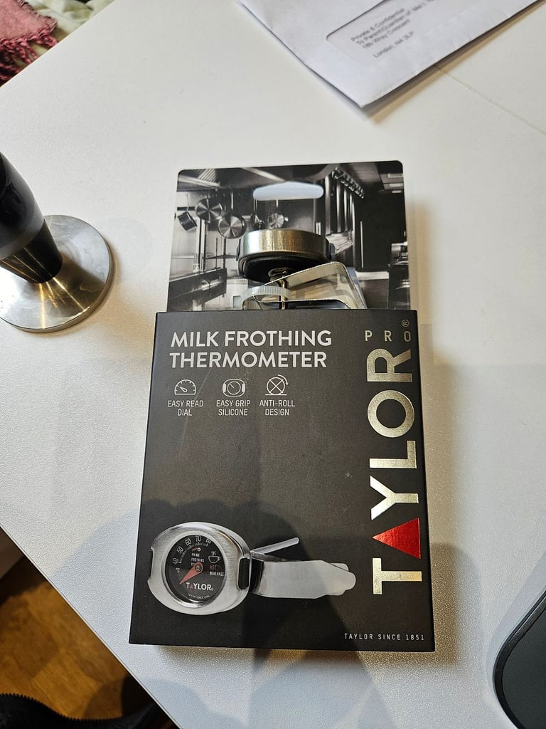 image for Milk frothing thermometer and espresso tamp