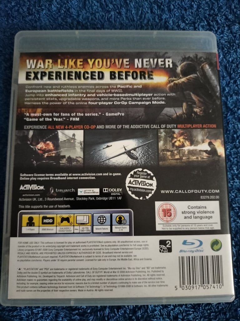 Call Of Duty World At War PS3
