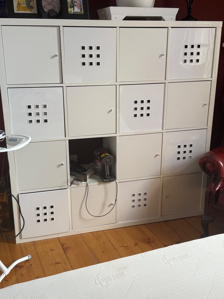 image for Ikea white gloss shelves