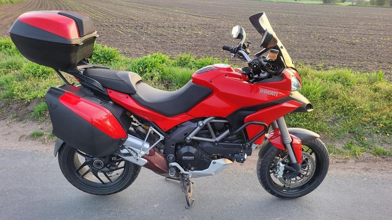 2014 14 DUCATI MULTISTRADA 1200 S HIGH SPEC TOURER LUGGAGE ADVENTURE RED HISTORY