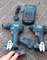 Bosch Brushless cordless combi drill & impact driver, batteries, charger