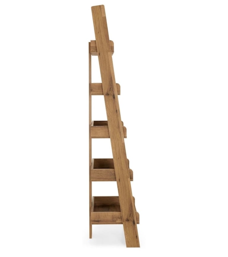 ‘Next’ Dark Bronx Oak Effect Narrow Ladder Shelf
