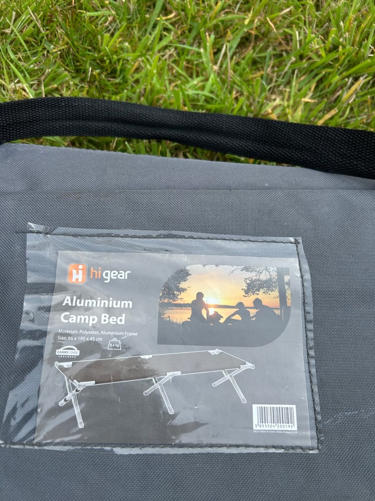 Grey Hi gear aluminium camping bed