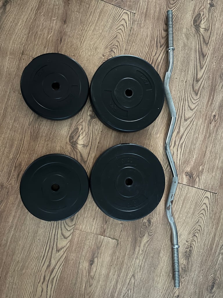 image for Curl bar and weights 25 kgs