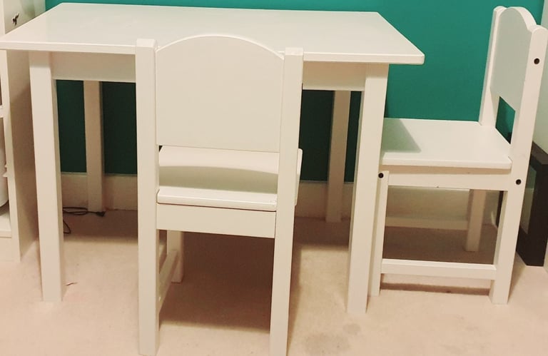 Ikea Kids' activity table, one table and two chairs 