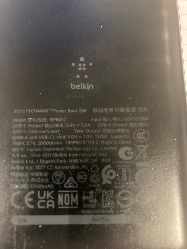 Belkin 20k power bank 