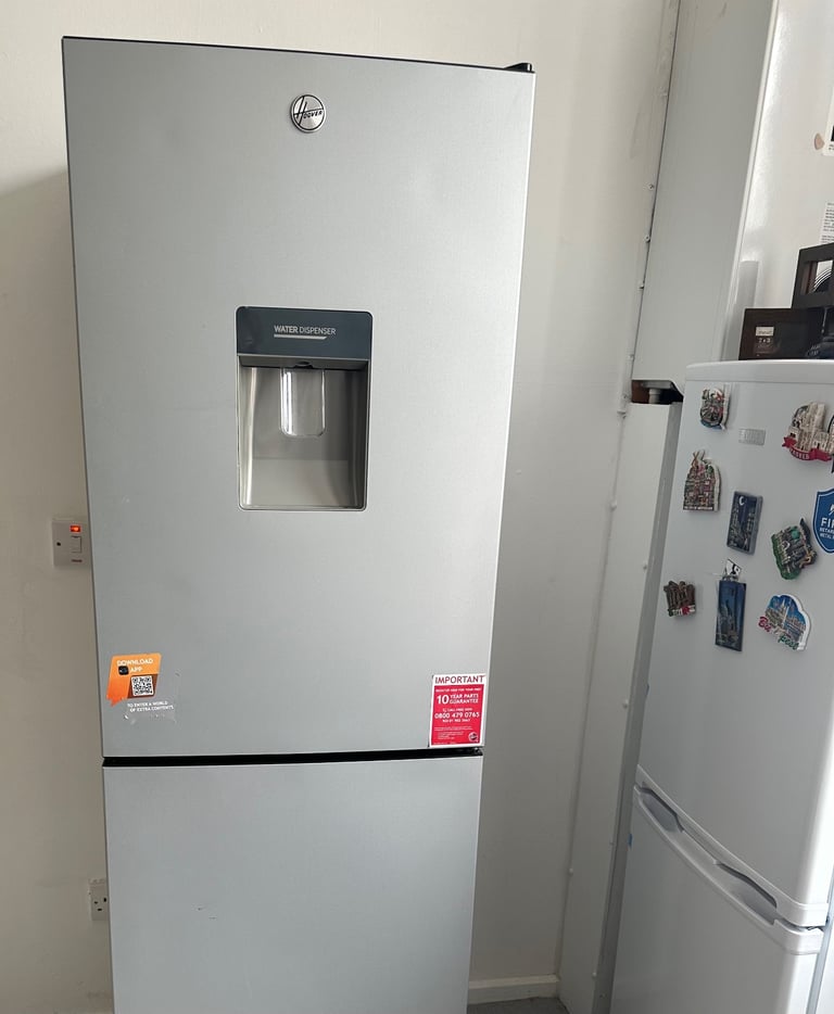 A Hover brand Fridge freezer which has worked only 1 year and had 10 years of warranty.